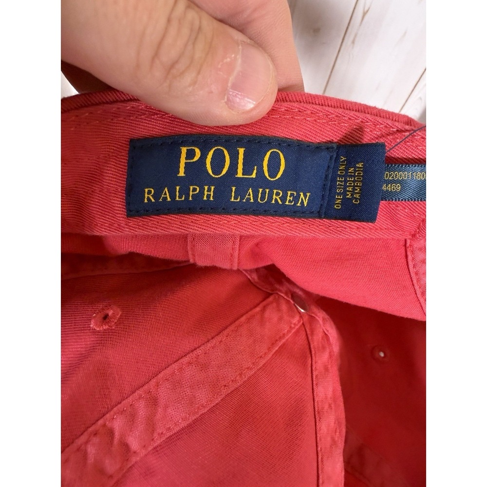 New Polo Ralph Lauren Tropical Pink Adjustable Baseball Cap Unisex Casual Solid - Picture 9 of 9